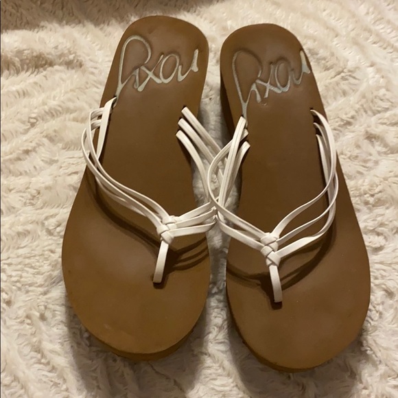 roxy white sandals